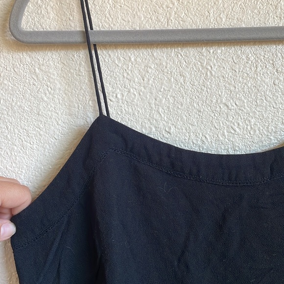 Loft black spaghetti strap peplum blouse - Picture 2 of 5